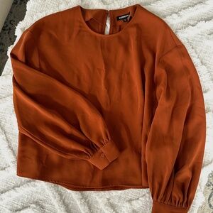 Express Orange/Brown Blouse